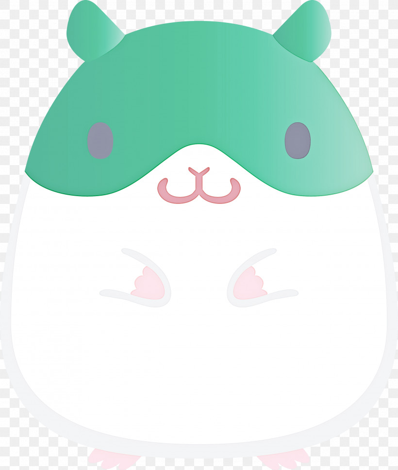 Hamster, PNG, 2540x3000px, Green, Cartoon, Hamster, Muroidea, Nose Download Free