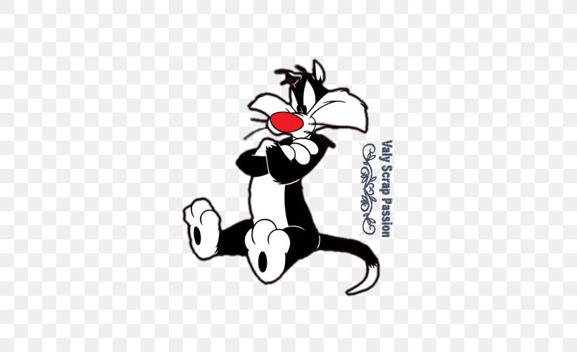 Sylvester Jr. Tweety Cat Hippety Hopper, PNG, 500x500px, Sylvester, Area, Art, Artwork, Black And White Download Free