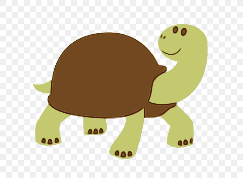 Tortoise Turtle Cartoon Reptile Animal Figure, PNG, 600x600px, Watercolor, Animal Figure, Box Turtle, Cartoon, Paint Download Free