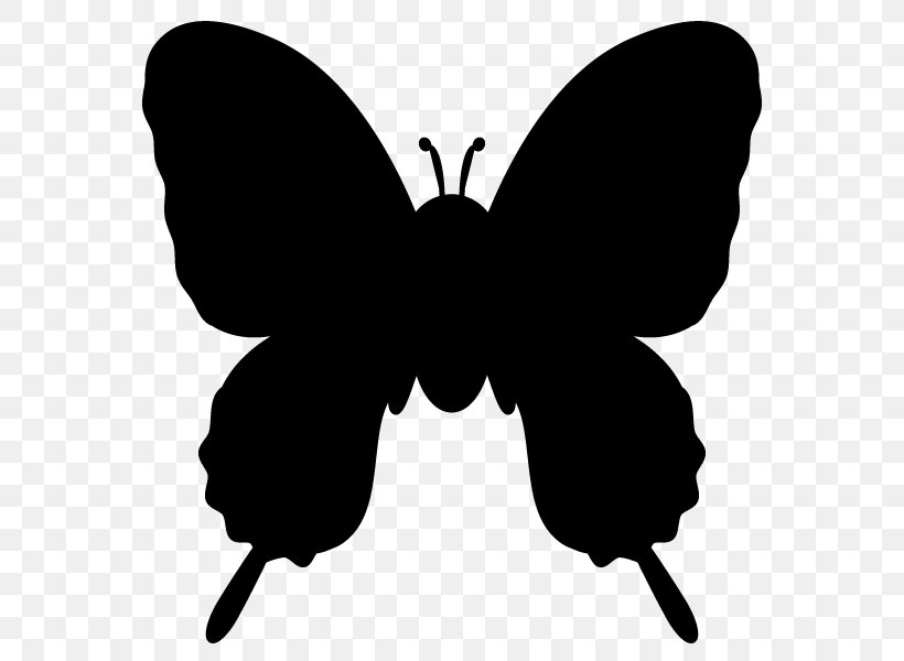 Butterfly Silhouette Clip Art, PNG, 600x600px, Butterfly, Arthropod, Black, Black And White, Brush Footed Butterfly Download Free