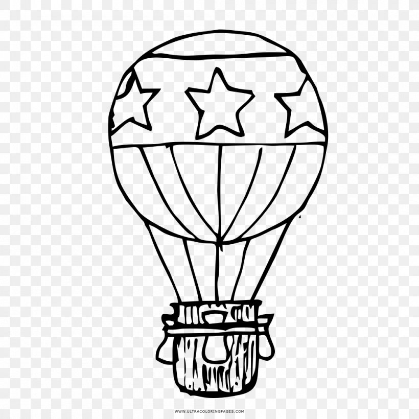 Hot Air Balloon Drawing Coloring Book Aerostat, PNG, 1000x1000px, Balloon, Aerostat, Air Transportation, Ausmalbild, Black And White Download Free