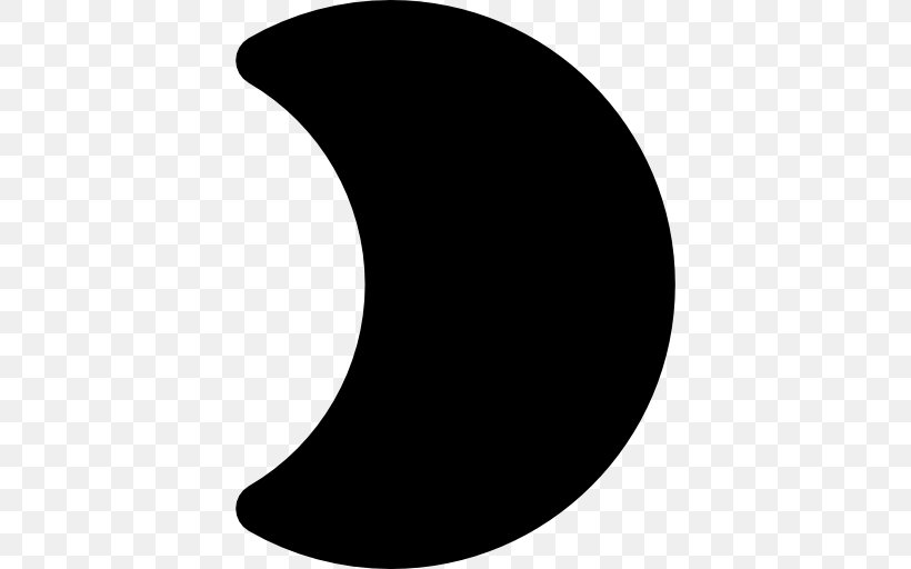 Crescent Lunar Phase Clip Art, PNG, 512x512px, Crescent, Black, Black And White, Lunar Phase, Moon Download Free