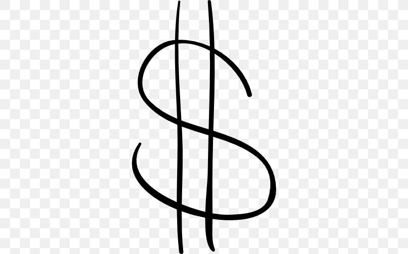 Dollar Sign United States Dollar Money, PNG, 512x512px, Dollar Sign, Area, Black And White, Coin, Currency Download Free