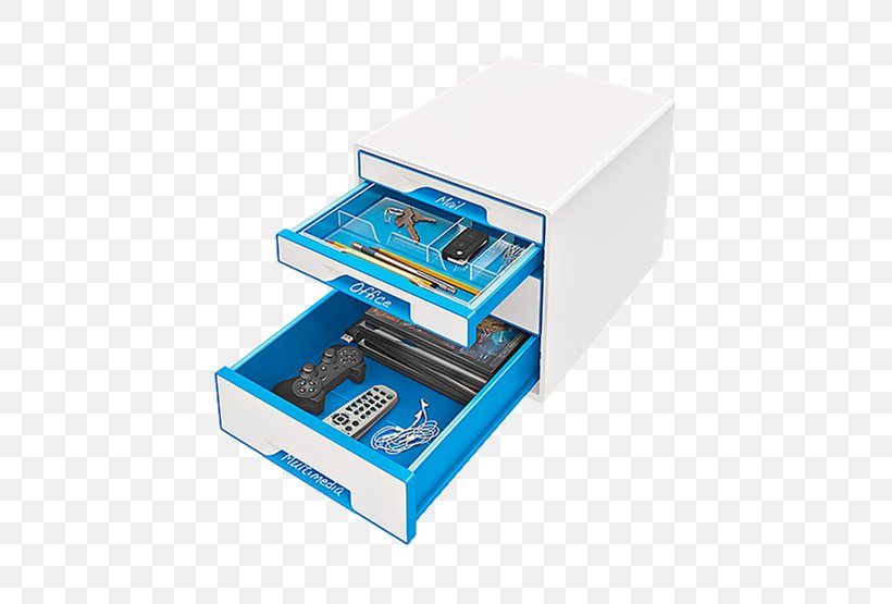 Drawer Esselte Leitz GmbH & Co KG Desk Box Color, PNG, 555x555px, Drawer, Blue, Box, Color, Cube Download Free
