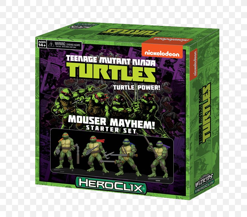 HeroClix Splinter Raphael Shredder Teenage Mutant Ninja Turtles, PNG, 720x720px, Heroclix, Action Toy Figures, Booster Pack, Game, Grass Download Free