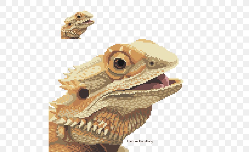 Reptile Lizard Bearded Dragons Pixel Art, PNG, 500x500px, Reptile, Agama, Agamidae, Animal, Art Download Free