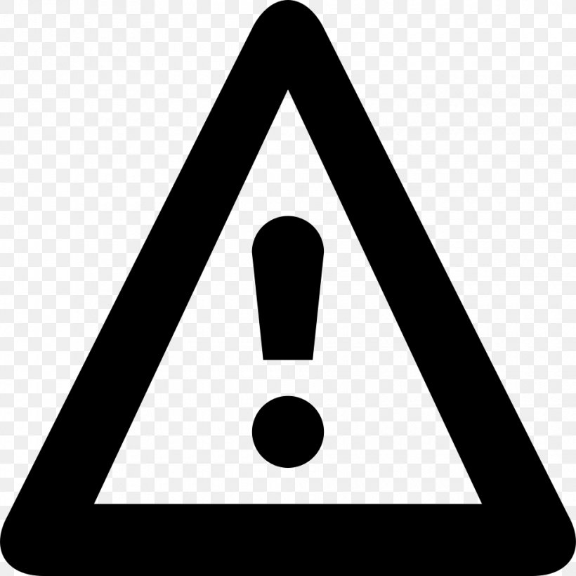 Desktop Wallpaper Warning Sign Icon Design, PNG, 980x980px, Warning Sign, Area, Black And White, Brand, Icon Design Download Free