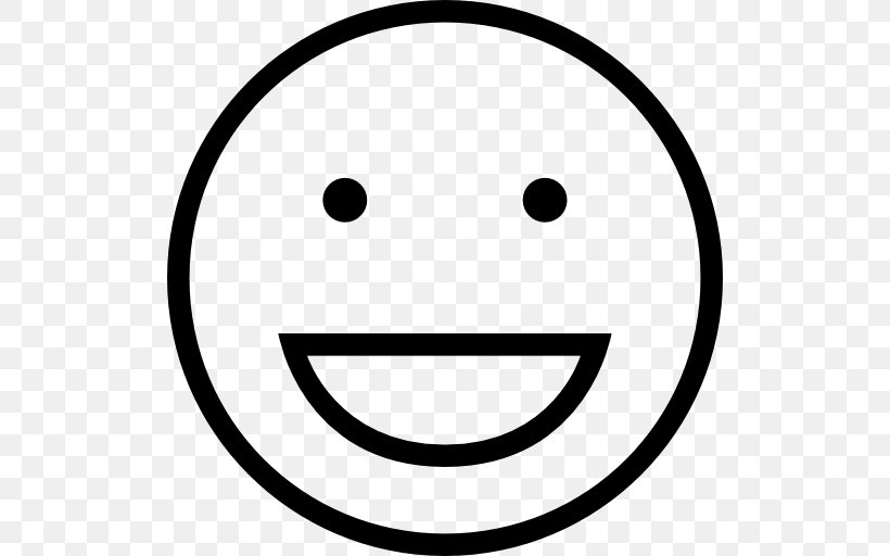 Smiley Emoticon Emoji, PNG, 512x512px, Smiley, Area, Black And White, Emoji, Emoticon Download Free