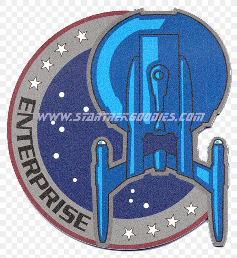 Starship Enterprise Star Trek Starfleet United Federation Of Planets, PNG, 900x980px, Starship Enterprise, Badge, Blue, Electric Blue, Embroidered Patch Download Free