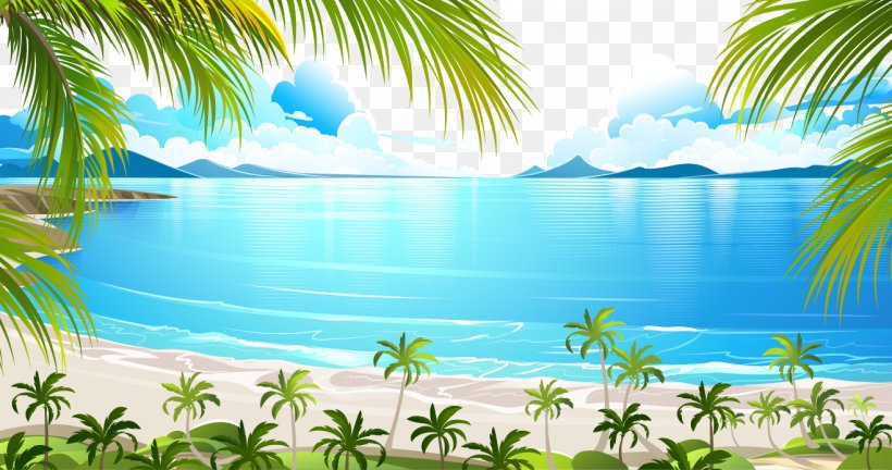 Tropical Islands Resort Euclidean Vector Illustration, PNG, 1317x695px, Royalty Free, Arecales, Caribbean, Daytime, Graphic Arts Download Free