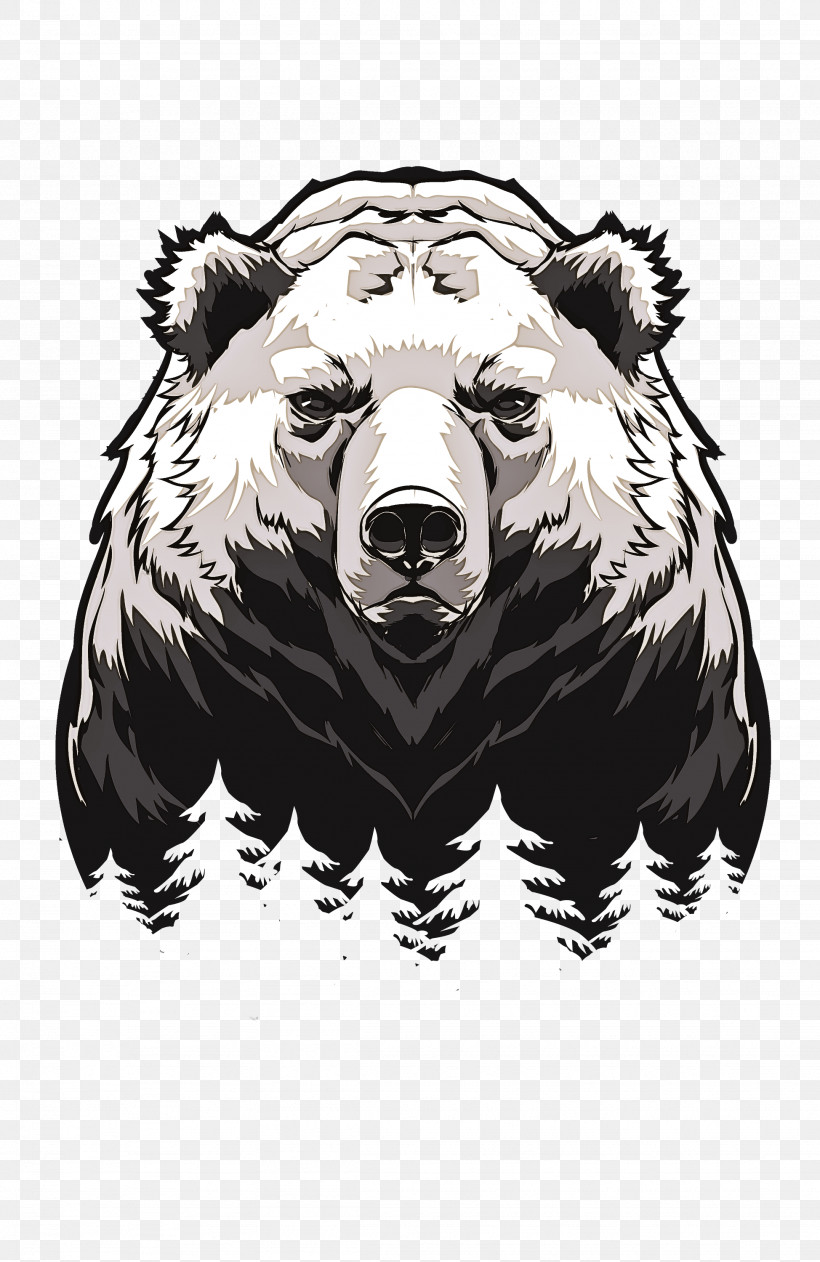 Grizzly Bear Bear Brown Bear Head Sloth Bear, PNG, 1948x2999px, Grizzly Bear, Bear, Blackandwhite, Brown Bear, Head Download Free