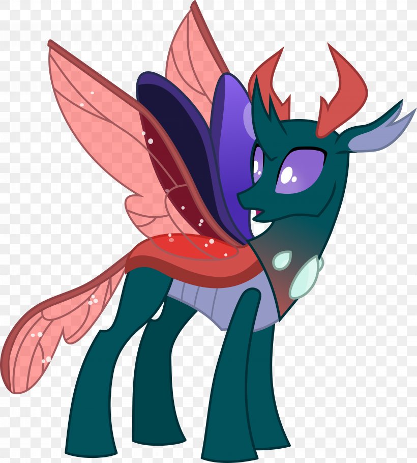 My Little Pony Changeling, PNG, 7000x7775px, Watercolor, Cartoon, Flower, Frame, Heart Download Free