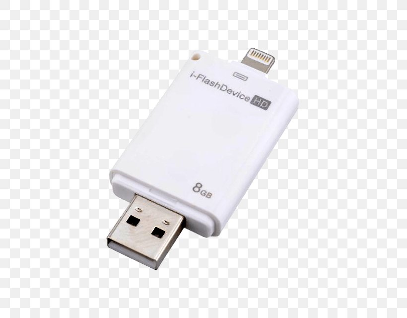 Adapter USB Flash Drives IPod Touch Lightning Computer, PNG, 640x640px, Adapter, Computer, Computer Data Storage, Data Storage Device, Electronic Device Download Free