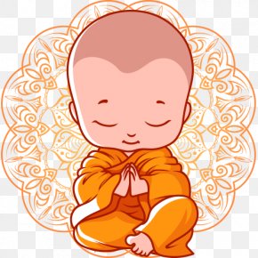 Cartoon Bhikkhu Buddhism Monk, PNG, 800x800px, Watercolor, Cartoon, Flower,  Frame, Heart Download Free