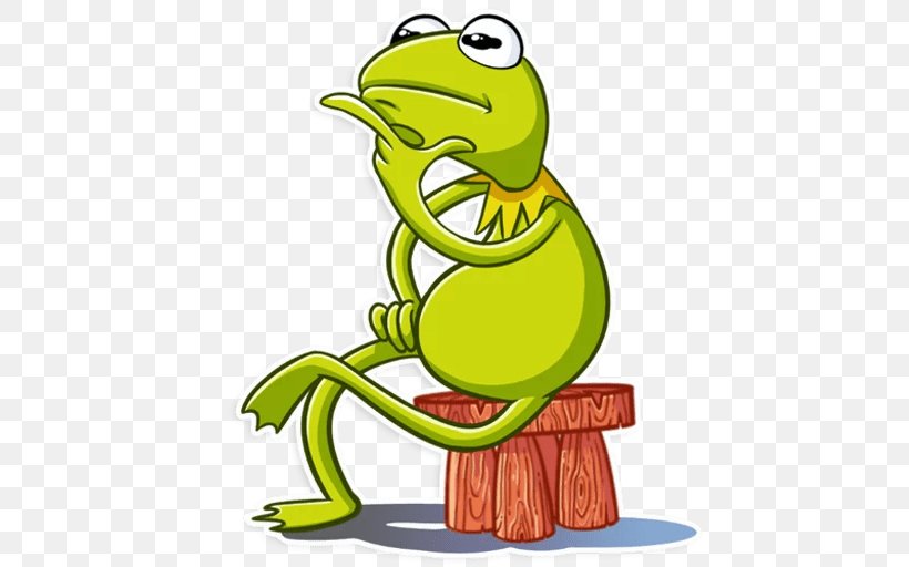 Kermit The Frog Sticker Decal Telegram Pepe The Frog, PNG, 512x512px, Kermit The Frog, Amphibian, Artwork, Beak, Decal Download Free