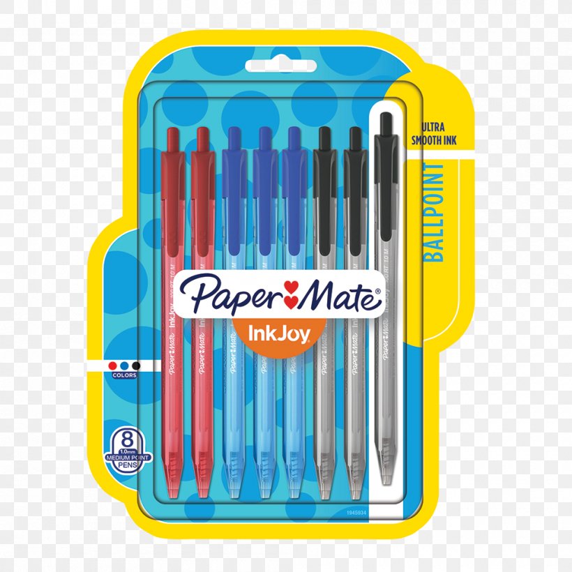 Paper Mate InkJoy 300RT Ballpoint InkJoy 100 RT Retractable Ballpoint Pen, 1mm, Assorted, 20/Pack, PNG, 1000x1000px, Watercolor, Cartoon, Flower, Frame, Heart Download Free
