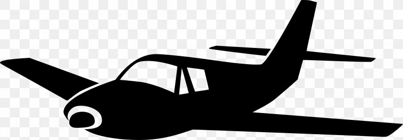 Airplane Fixed-wing Aircraft Clip Art, PNG, 2399x838px, Airplane, Aircraft, Airliner, Aviation, Black Download Free
