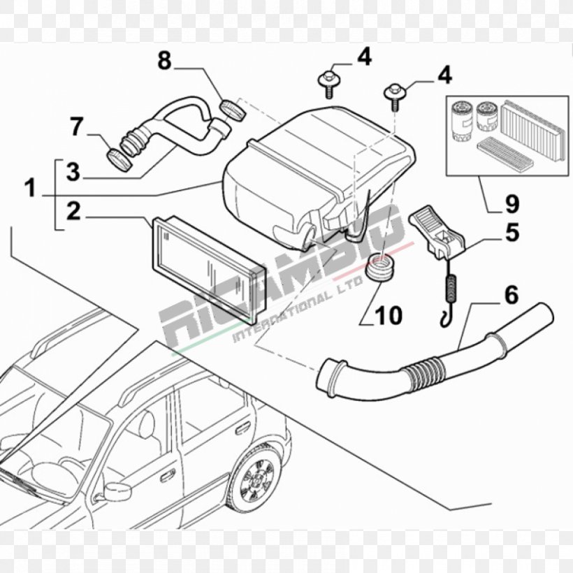 Fiat Panda Fiat Punto Fiat 132 Car, PNG, 850x850px, Fiat Panda, Area, Auto Part, Automotive Design, Black And White Download Free