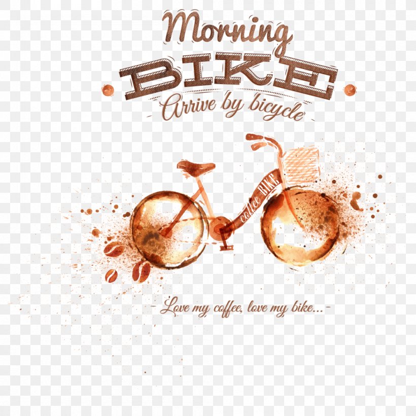 Coffee Espresso Cafe Bicycle, PNG, 1000x1000px, Coffee, Bicycle, Brand, Cafe, Coffee Cup Download Free