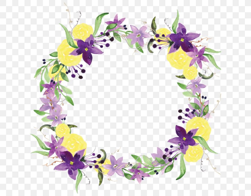 Floral Design Wreath Flower Watercolor Painting, PNG, 640x640px, Floral Design, Color, Convite, Cut Flowers, Decor Download Free