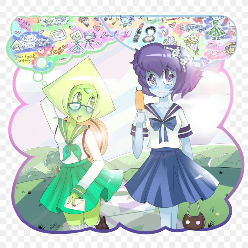 Lapis Lazuli Peridot Fan Art DeviantArt, PNG, 894x894px, Watercolor, Cartoon, Flower, Frame, Heart Download Free