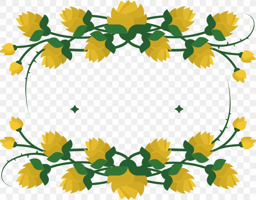Floral Design Yellow Clip Art, PNG, 2235x1747px, Floral Design, Border, Branch, Chrysanthemum, Cut Flowers Download Free
