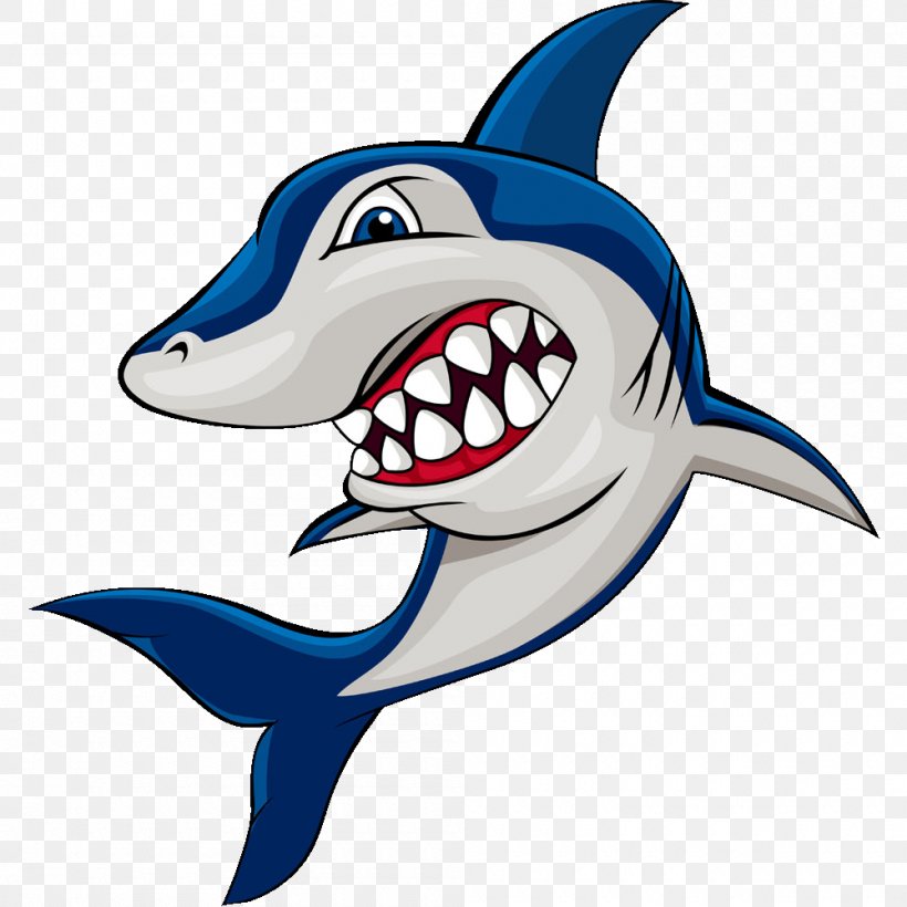 Great White Shark Cartoon Clip Art, PNG, 1000x1000px, Shark, Blue Shark, Cartilaginous Fish, Cartoon, Clip Art Download Free