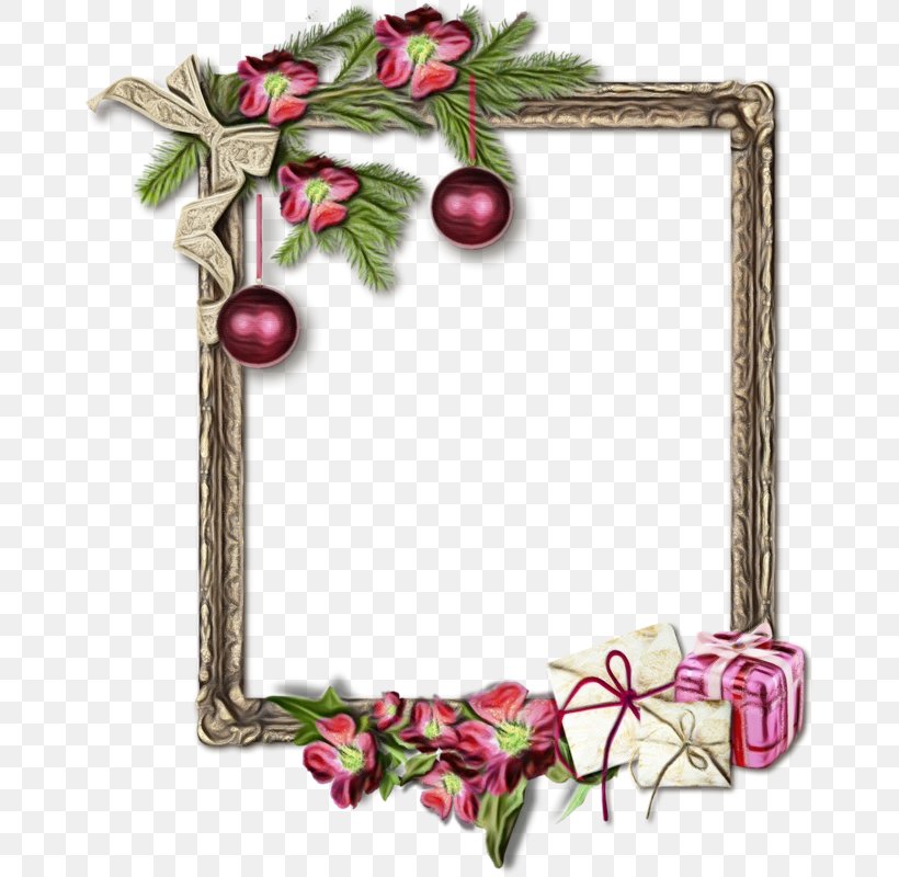 Christmas Picture Frame, PNG, 664x800px, Christmas Ornament, Branch, Christmas Day, Interior Design, Picture Frame Download Free