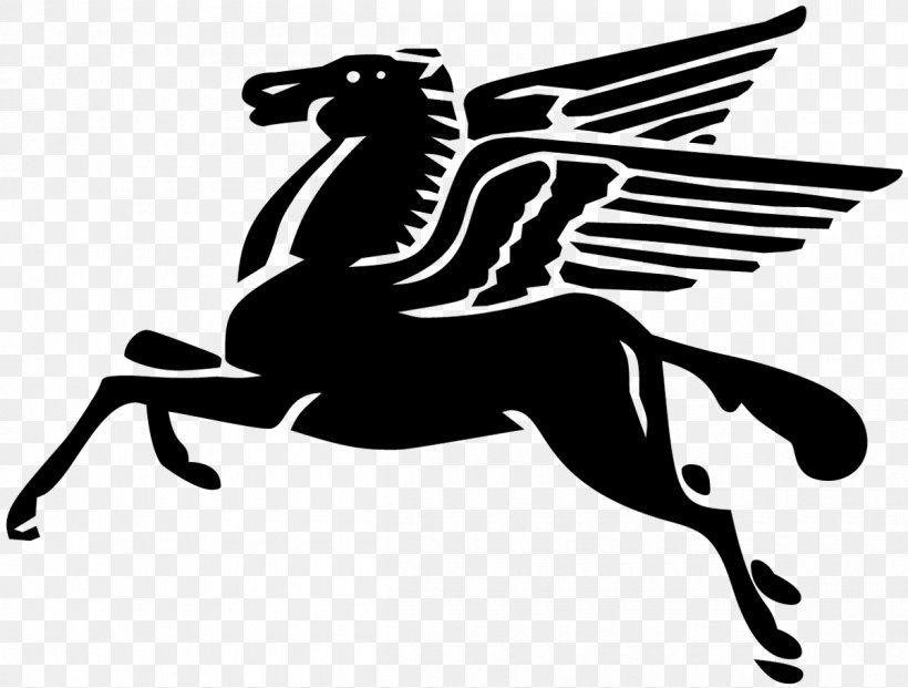 Mobil Pegasus Decal Gasoline Petroleum, PNG, 1200x910px, Mobil, Advertising, Art, Artwork, Black Download Free