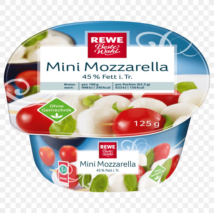 REWE Beste Wahl Mini Mozzarella 255g Galbani Mozzarella Food, PNG, 1600x1600px, Mozzarella, Basil, Diet Food, Food, Fruit Download Free
