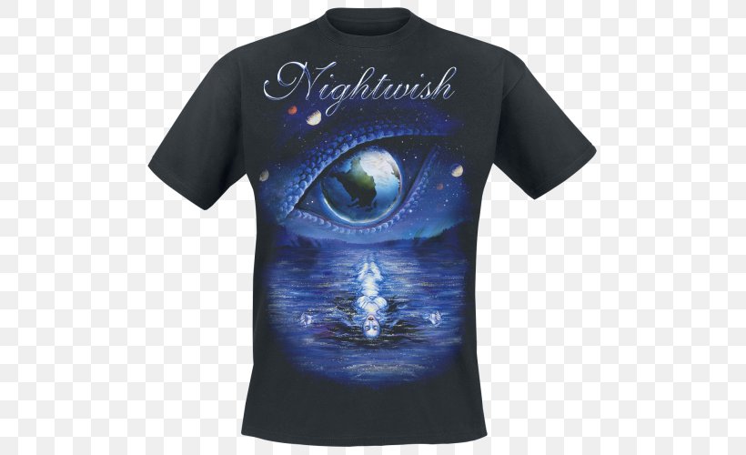 T-shirt Nightwish Oceanborn Decades Merchandising, PNG, 500x500px, Tshirt, Active Shirt, Blue, Brand, Clothing Download Free