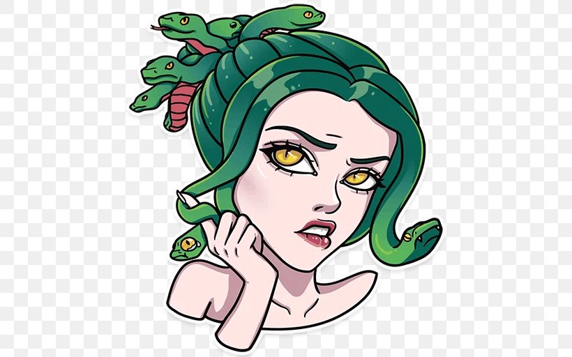 Medusa Jellyfish Gorgon Telegram Sticker, PNG, 512x512px, Watercolor, Cartoon, Flower, Frame, Heart Download Free