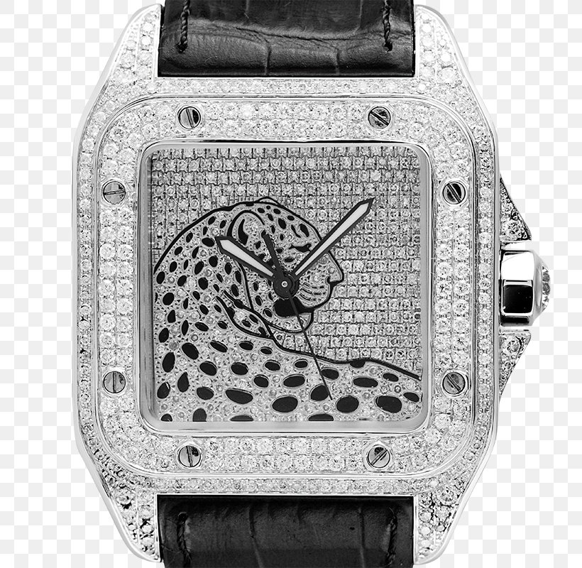 Cartier Santos 100 Watch Strap Diamond, PNG, 800x800px, Cartier Santos 100, Bling Bling, Brand, Brilliant, Carat Download Free