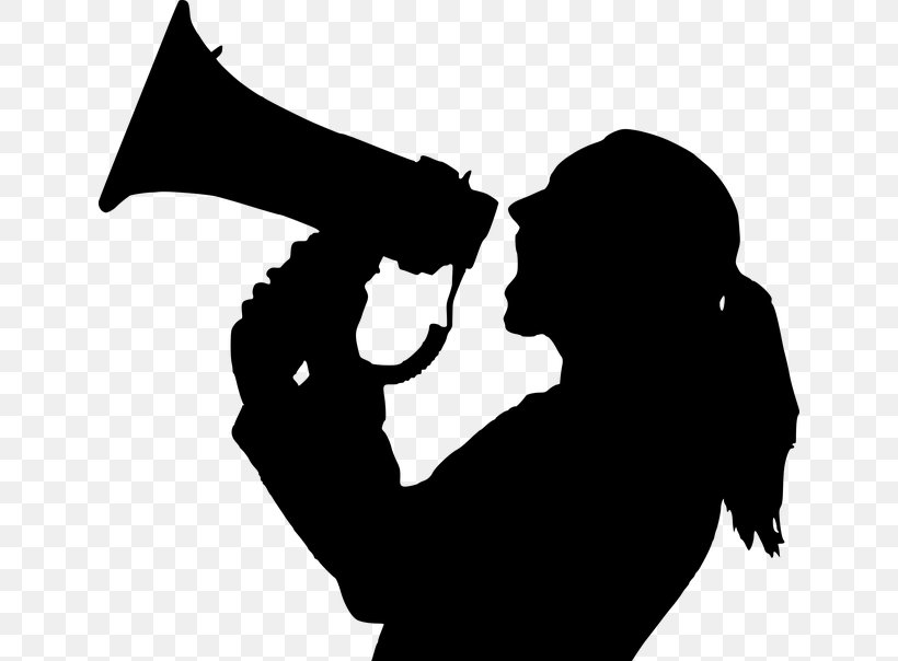 Firstsite Megaphone Silhouette, PNG, 640x604px, Megaphone, Art, Art Exhibition, Black And White, Brass Instrument Download Free