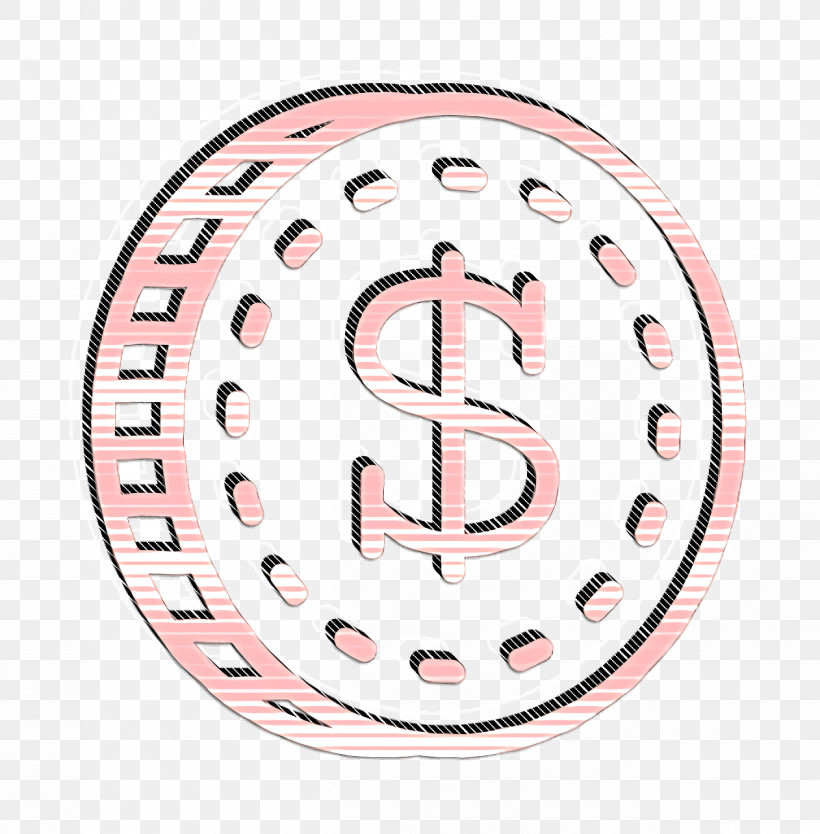 Coin Icon Business Icon, PNG, 1262x1284px, Coin Icon, Business Icon, Circle, Metal, Pink Download Free