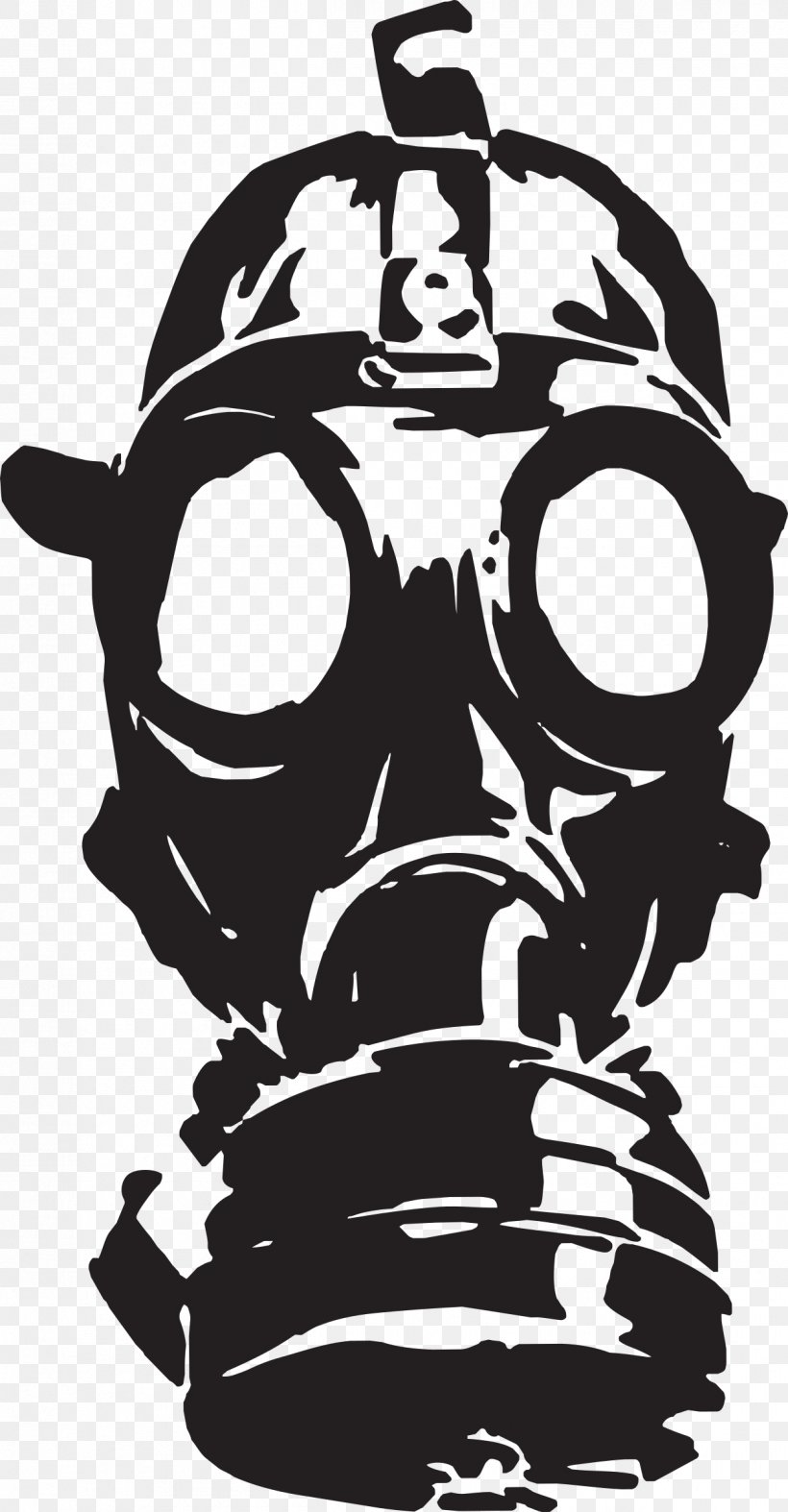Wall Decal Bumper Sticker Gas Mask, PNG, 1250x2400px, Decal, Black And White, Bone, Bumper Sticker, Facial Hair Download Free