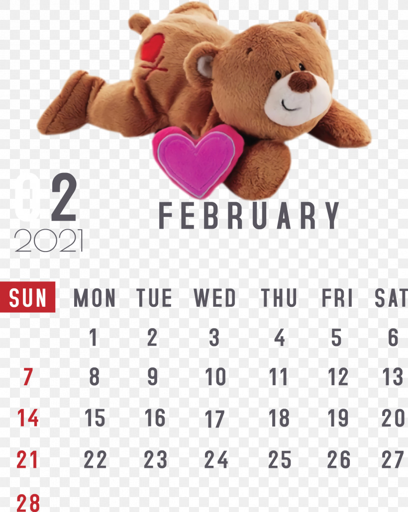 February 2021 Printable Calendar February Calendar 2021 Calendar, PNG, 2388x3000px, 2021 Calendar, 2021 Happy New Year, Calendar System, Cartoon, Christmas New Year Download Free