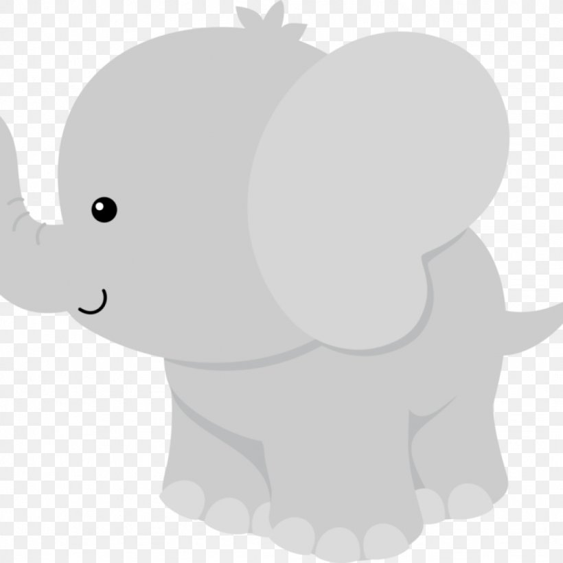 Indian Elephant African Elephant Canidae Clip Art Snout, PNG, 1024x1024px, Indian Elephant, African Elephant, Black And White, Canidae, Carnivoran Download Free