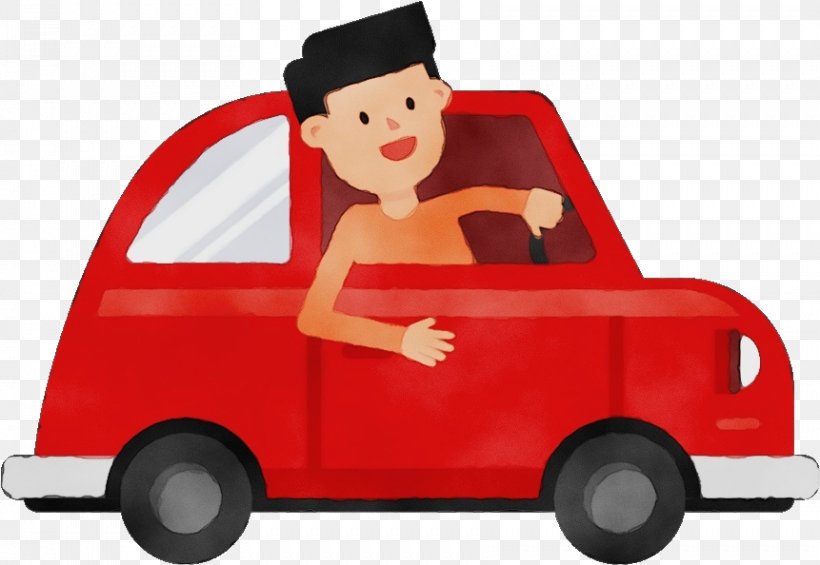 Motor Vehicle Mode Of Transport Cartoon Red Vehicle, PNG, 861x594px, Watercolor, Car, Cartoon, Driving, Mode Of Transport Download Free