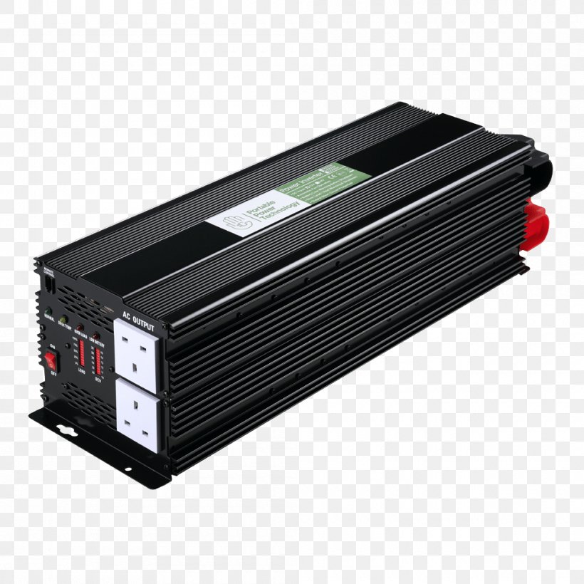 Power Inverters Battery Charger Alternating Current Electric Power Solar Inverter, PNG, 1000x1000px, Power Inverters, Ac Adapter, Acdc Receiver Design, Alternating Current, Battery Charger Download Free