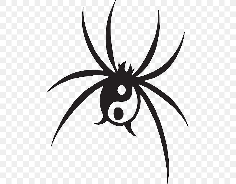 Spider-Man Clip Art Vector Graphics Symbol, PNG, 491x640px, Spider, Arachnid, Artwork, Black And White, Decal Download Free