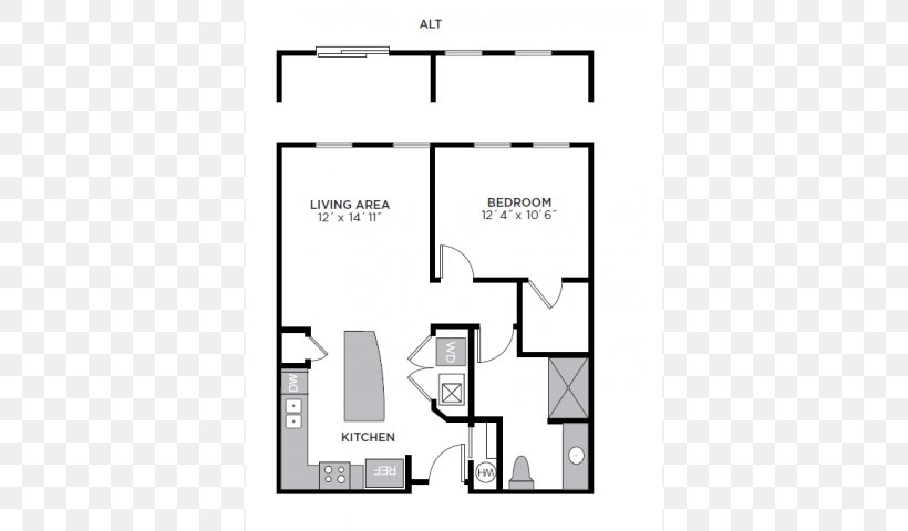 Floor Plan Overture Kierland Apartments House Bedroom, PNG, 640x480px, Floor Plan, Apartment, Area, Balcony, Bathroom Download Free