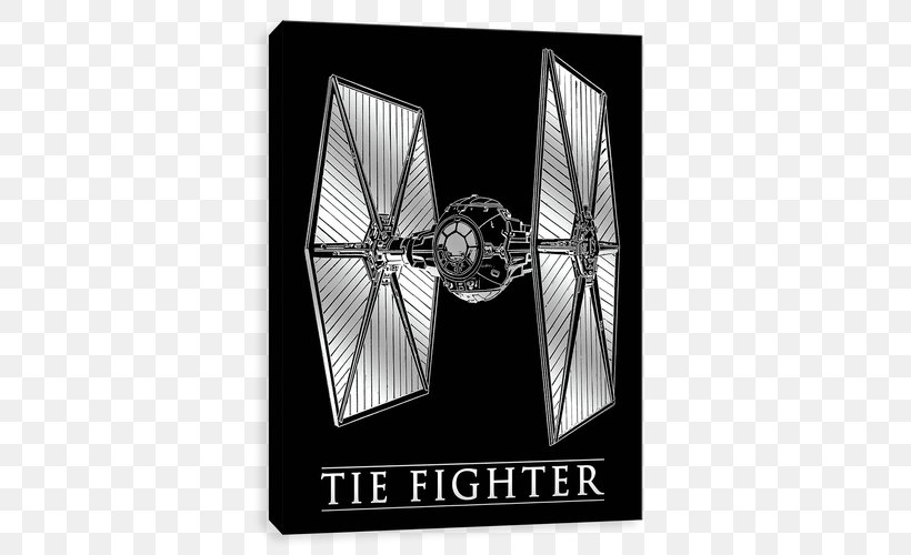 Star Wars: TIE Fighter Art, PNG, 500x500px, Star Wars Tie Fighter, Art, Black And White, Brand, Canvas Print Download Free