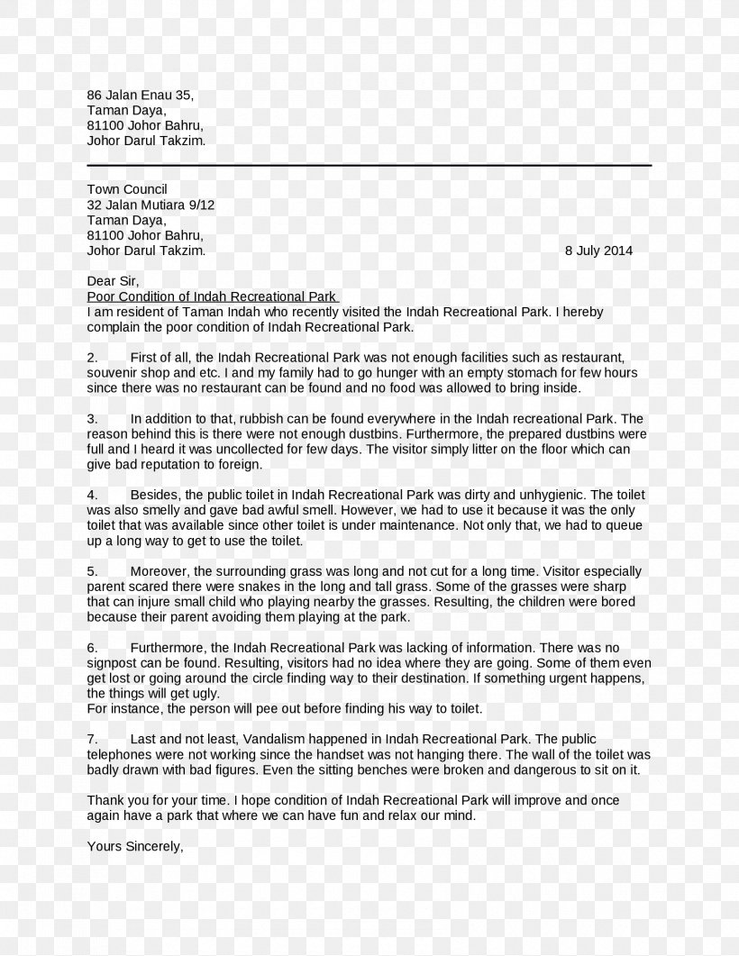 Document Business Letter Complaint Form Letter, PNG, 1700x2200px, Document, Area, Business Letter, Carta Comercial, Complaint Download Free