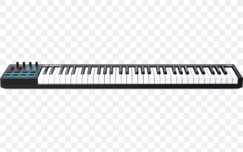 MIDI Keyboard Digital Piano Musical Keyboard MIDI Controllers, PNG, 1024x640px, Midi Keyboard, Alesis, Alesis Q88, Digital Piano, Electric Piano Download Free