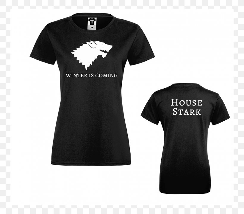 T-shirt House Stark Winter Is Coming Fire And Blood House Arryn, PNG, 750x720px, Tshirt, Black, Brand, Child, Clothing Download Free