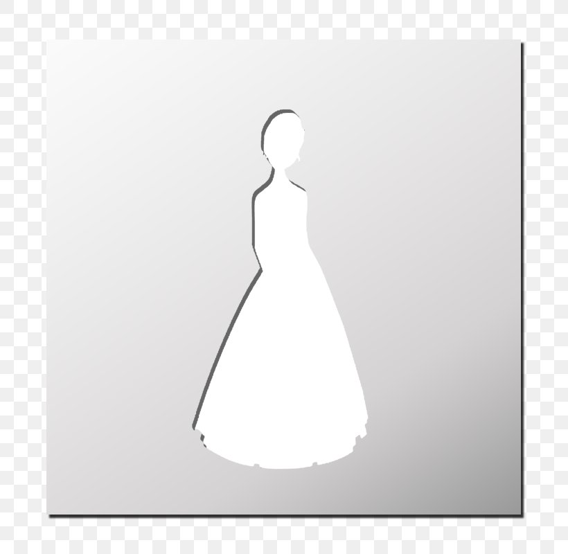 White Gown Silhouette Black, PNG, 800x800px, White, Black, Black And White, Dress, Gown Download Free