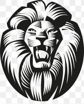 Lionhead Lines - Lion Tattoo Drawing Art PNG