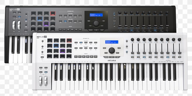 Arturia Keylab-MKII-49 MIDI Controllers MIDI Keyboard, PNG, 1200x600px, Arturia, Analog Synthesizer, Arturia Keylabmkii49, Audio, Audio Equipment Download Free