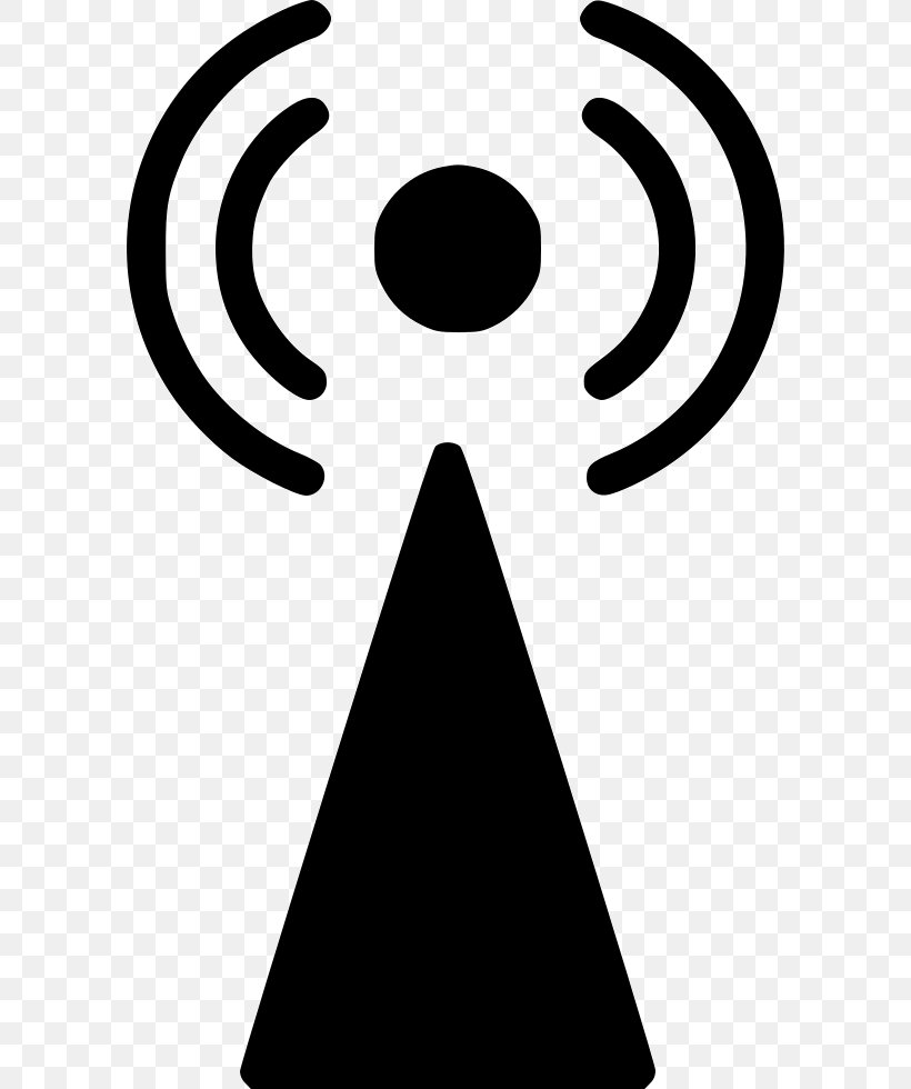 Clip Art Antenna Radio Wave, PNG, 592x980px, Antenna, Area, Black, Black And White, Broadcasting Download Free